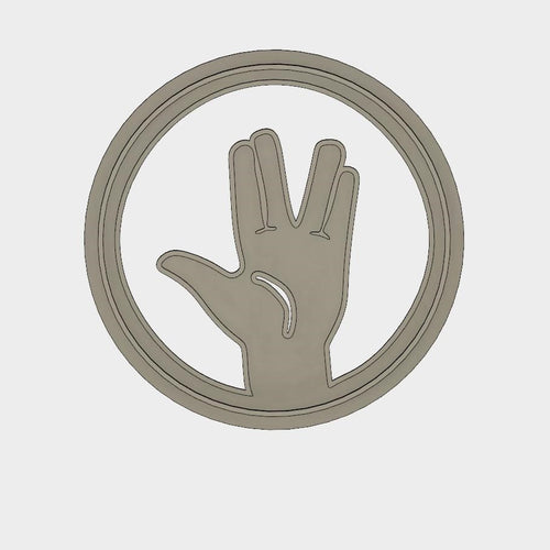 3D Model to Print Your Own Star Trek Vulcan Hand Greeting Cookie Cutter DIGITAL FILE ONLY