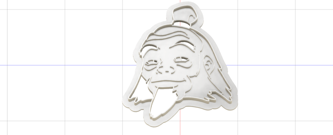 3D Printed Cookie Cutter Inspired by Fan Art of Avatar The Last Air Bender Uncle Iroh