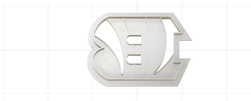 3D Model to Print Your Own Cincinnati Bengals B Cookie Cutter DIGITAL FILE ONLY