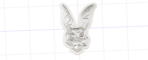 3D Printed Cookie Cutter Inspired by Borderlands Tiny Tina Mask