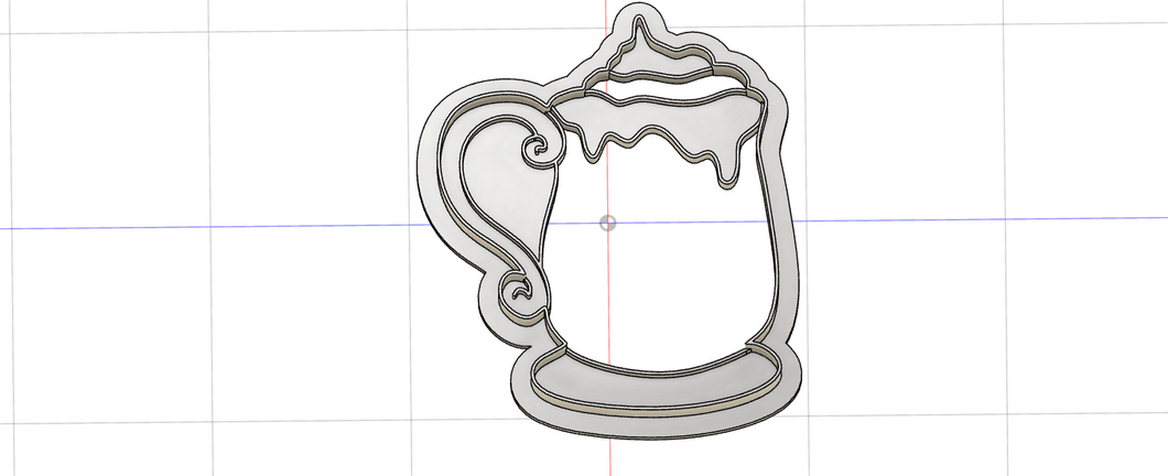 3D Printed Harry Potter Butter Beer Cookie Cutter