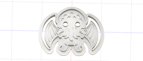 3D Model to Print Your Own Chibi Cthulu Cookie Cutter DIGITAL FILE ONLY