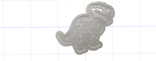 3D Model to Print Your Own T-Rex Fossil Cookie Cutter DIGITAL FILE ONLY