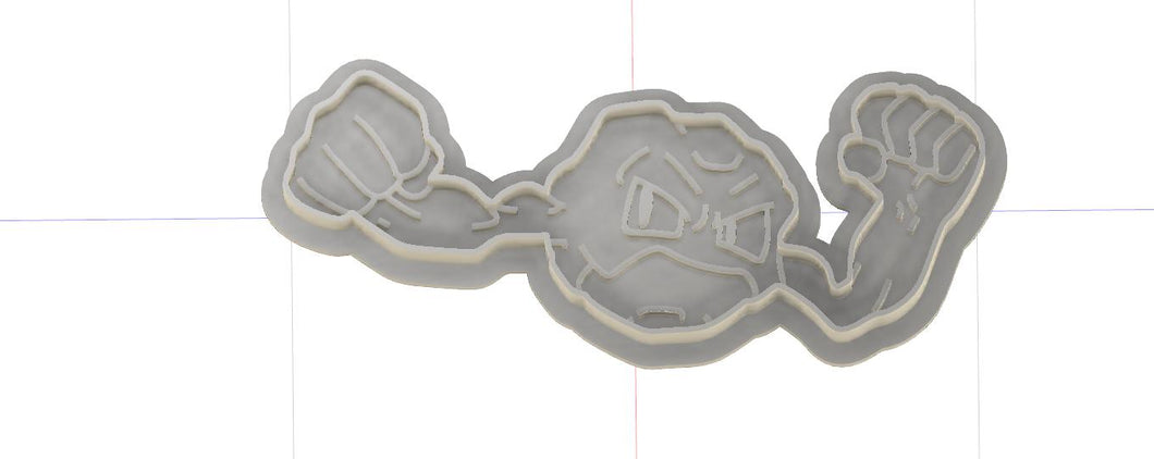 3D Printed Pokemon Geodude Cookie Cutter