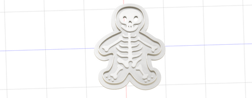 3D Model to Print Your Own Gingerbread Skeleton Cookie Cutter DIGITAL FILE ONLY