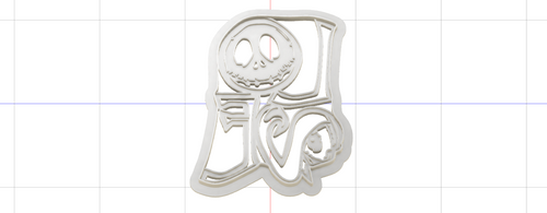 3D Model to Print Your Own Cookie Cutter Inspired by Nightmare Before Christmas Jack and Sally Love DIGITAL FILE ONLY