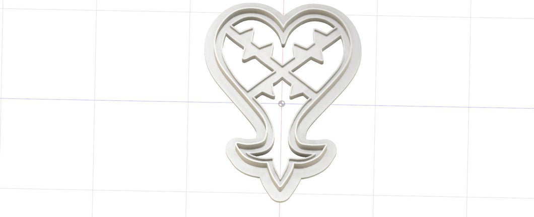 3D Printed Kingdom Hearts Heartless Symbol Cookie Cutter