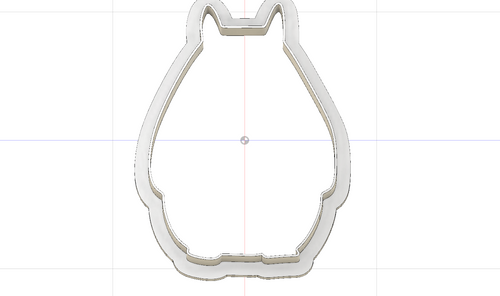 3D Printed Studio Ghibli New Totoro Outline Cookie Cutter