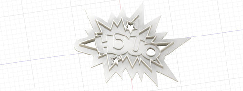 3D Model to Print Your Own Comics Action Word Ouch! Cookie Cutter DIGITAL FILE ONLY