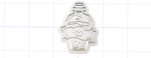 3D Model to Print Your Own Halloween Poison Bottle Outline Cookie Cutter DIGITAL FILE ONLY