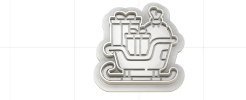 3D Model to Print Your Own Christmas Santa Sleigh Cookie Cutter DIGITAL FILE ONLY