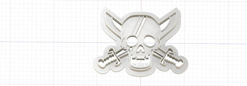 3D Model to Print Your Own One Shanks Pirates Jolly Roger Pirate Flag Cookie Cutter DIGITAL FILE ONLY