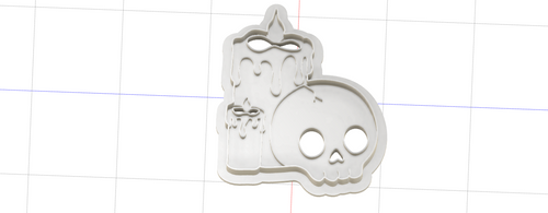 3D Model to Print Your Own Skull with Candles Cookie Cutter DIGITAL FILE ONLY