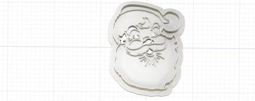 3D Model to Print Your Own Vintage Christmas Santa Head Cookie Cutter DIGITAL FILE ONLY