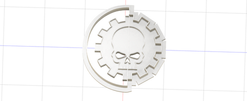 3D Printed Cookie Cutter Inspired by Warhammer Adeptus Mechanicus Logo