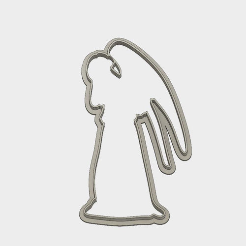 3D Model to Print Your Own Dr Who Weeping Angel Outline Cookie Cutter DIGITAL FILE ONLY