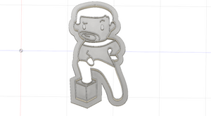 3D Printed Star Trek Will Ryker Cookie Cutter