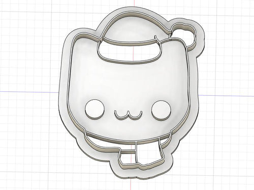 3D Model to Print Your Own Christmas Cat Cookie Cutter DIGITAL FILE ONLY