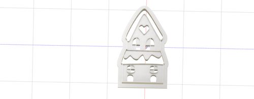 3D Model to Print Your Own Xmas Village House v3 Cookie Cutter DIGITAL FILE ONLY