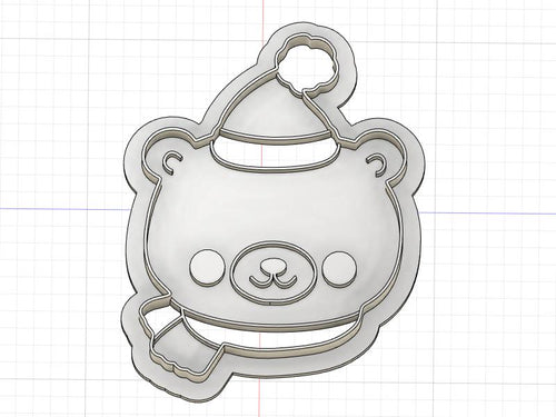 3D Model to Print Your Own Christmas Polar Bear Cookie Cutter DIGITAL FILE ONLY