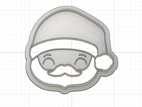 3D Model to Print Your Own Christmas Santa Head Cookie Cutter DIGITAL FILE ONLY