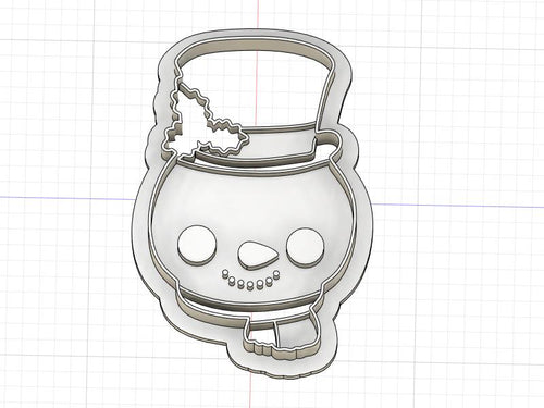 3D Model to Print Your Own Christmas Snowman Cookie Cutter DIGITAL FILE ONLY