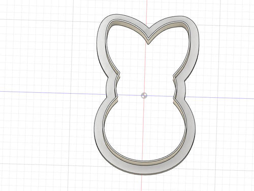 3D Printed Bunny Head Outline Cookie Cutter